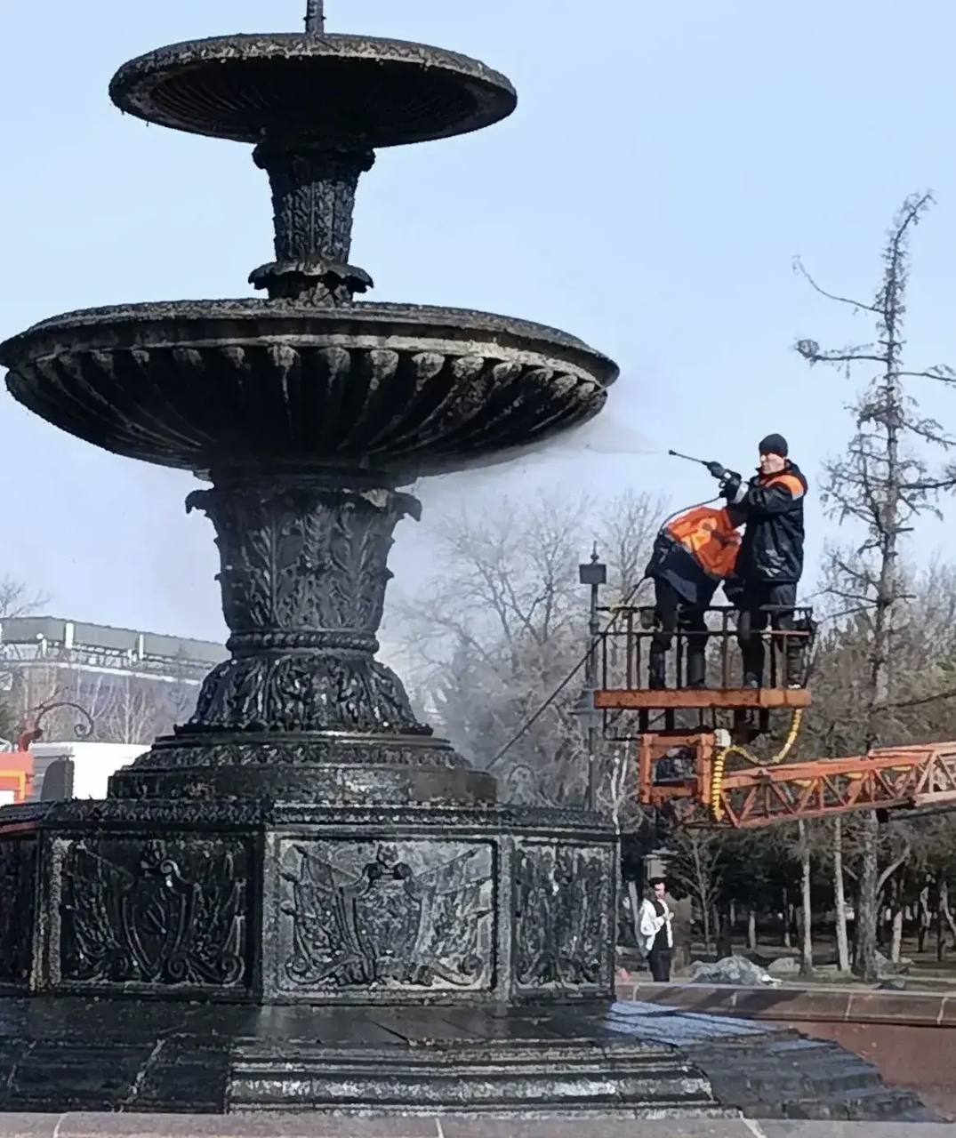 В Омске готовят к запуску фонтаны