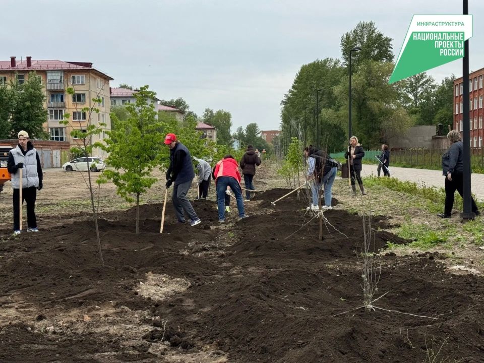В минувшие выходные на аллее, расположенной между улицами Энергетиков — Химиков возле школы № 63, прошел субботник