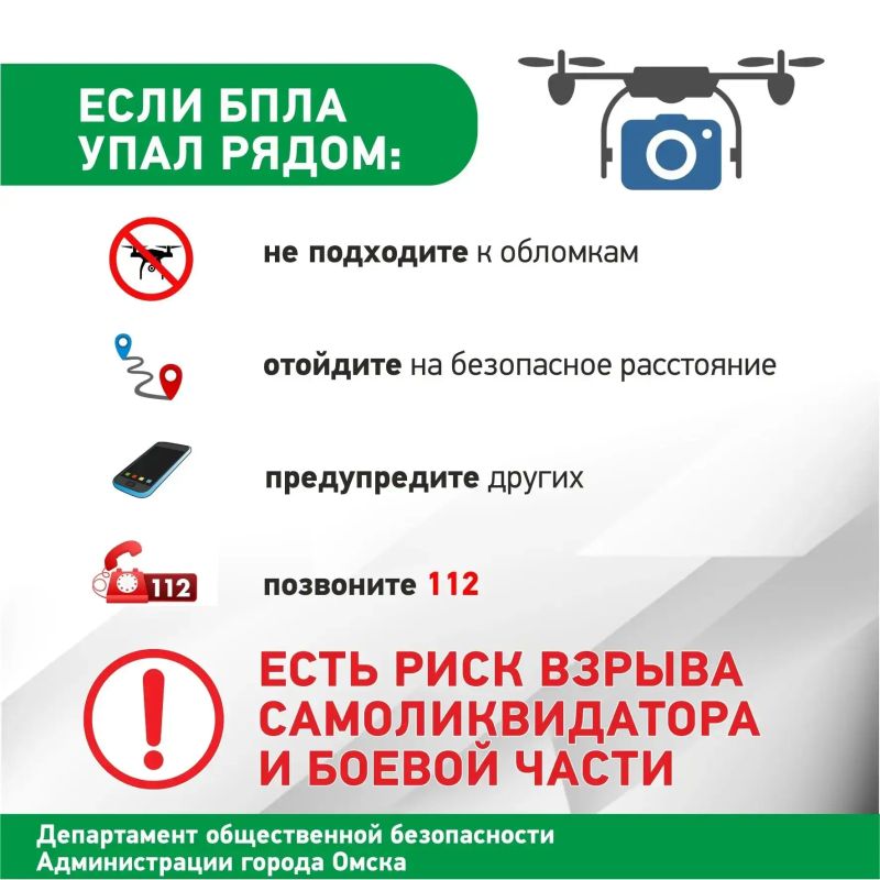 Напоминаем о правилах поведения при угрозе атаки беспилотников Напоминаем о правилах поведения при угрозе атаки беспилотников