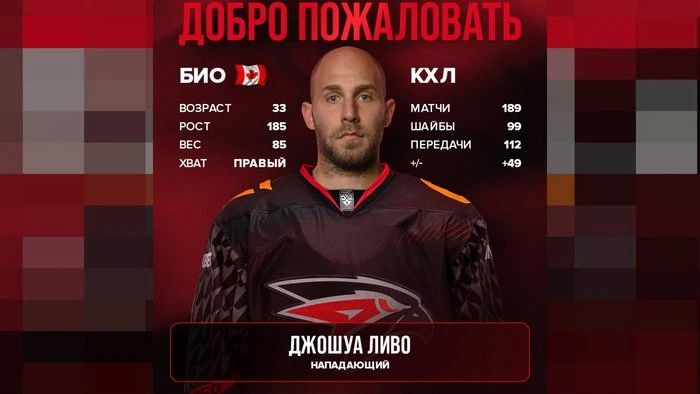 «Авангард» официально подписал элитного канадского форварда Ливо