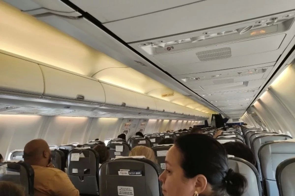 Пассажир с ножницами напал на людей на борту летевшего в Омск самолёта