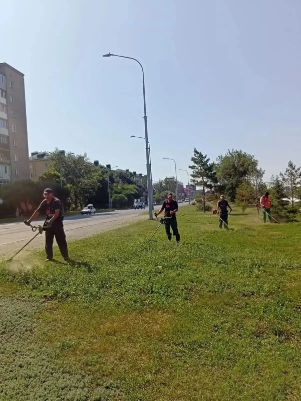 В Омске в ежедневном режиме проводится очистка скверов, придорожных территорий и санитарных площадок В Омске в ежедневном режиме проводится очистка скверов, придорожных территорий и санитарных площадок