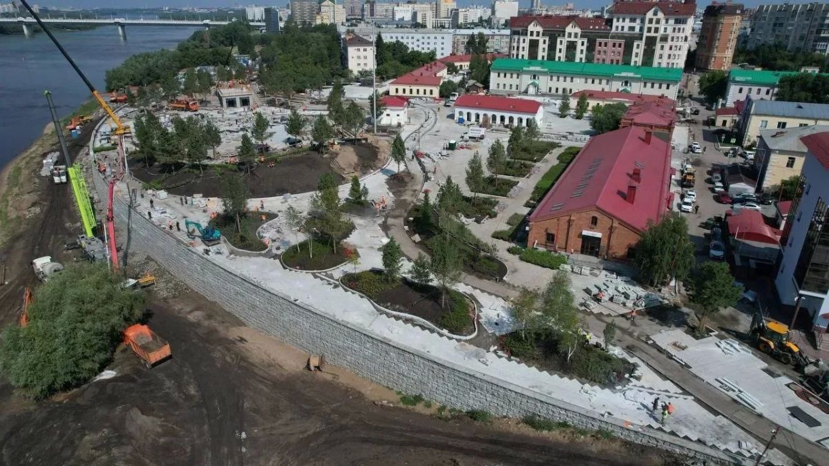 Виталий Хоценко показал, как преображается набережная Иртыша у Омской крепости Виталий Хоценко показал, как преображается набережная Иртыша у Омской крепости