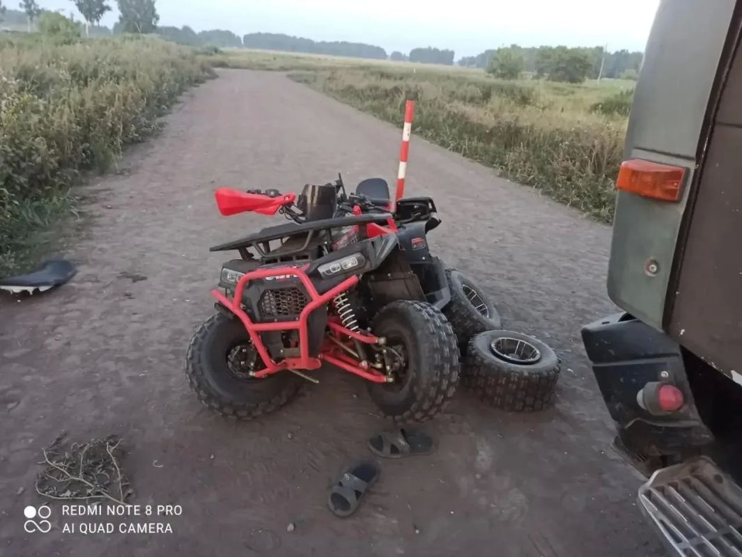 В Омской области КАМАЗ смял квадроцикл, на котором ехали двое подростков