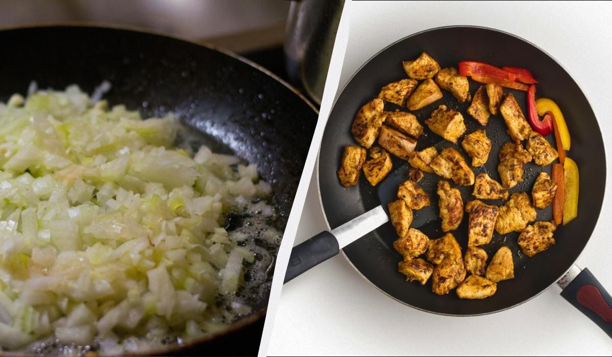Как правильно жарить: лук или мясо в первую очередь?