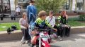 На Пешеходном Любинском также организована выставка спортивной техники