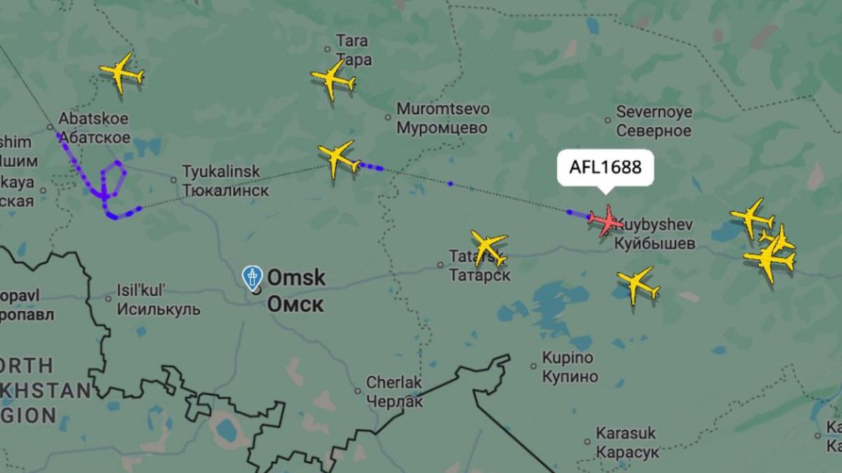 Самолёт Москва — Омск перенаправили в Новосибирск из-за угрозы БПЛА