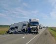 В Омской области произошло ДТП с пассажирским автобусом и грузовиками