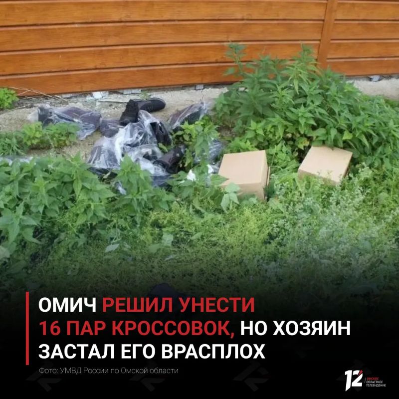 Омич решил унести 16 пар кроссовок, но хозяин застал его врасплох