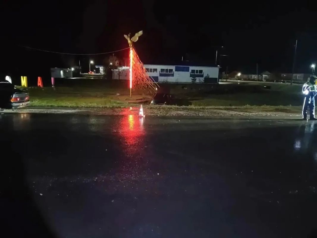 Пьяный водитель протаранил скульптуру жар-птицы под Омском